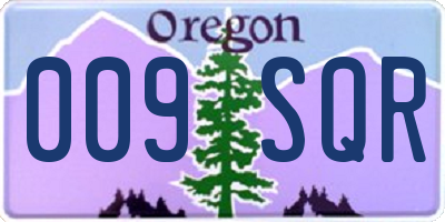 OR license plate 009SQR