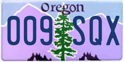 OR license plate 009SQX