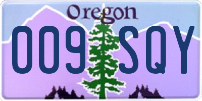 OR license plate 009SQY