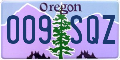 OR license plate 009SQZ