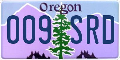 OR license plate 009SRD