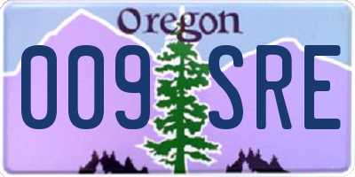 OR license plate 009SRE