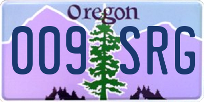 OR license plate 009SRG