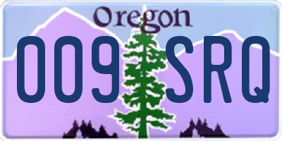OR license plate 009SRQ