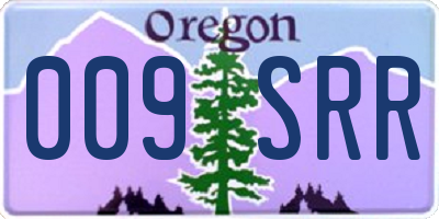 OR license plate 009SRR