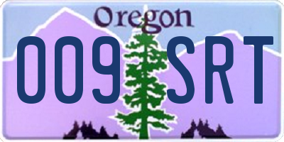 OR license plate 009SRT