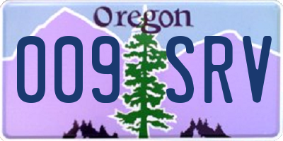 OR license plate 009SRV