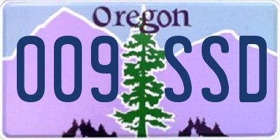 OR license plate 009SSD