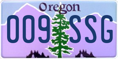OR license plate 009SSG