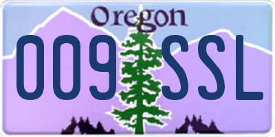 OR license plate 009SSL