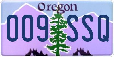 OR license plate 009SSQ