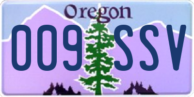OR license plate 009SSV