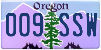 OR license plate 009SSW