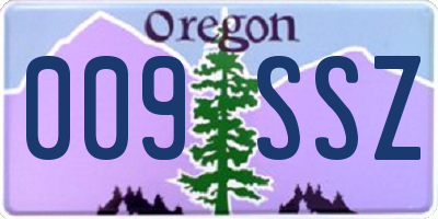 OR license plate 009SSZ