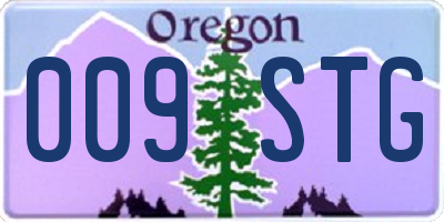 OR license plate 009STG