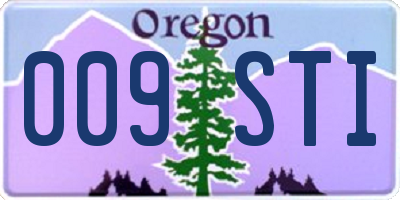 OR license plate 009STI