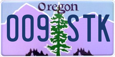 OR license plate 009STK