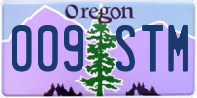 OR license plate 009STM