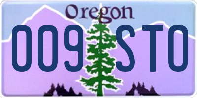 OR license plate 009STO