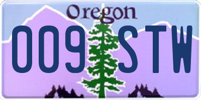 OR license plate 009STW