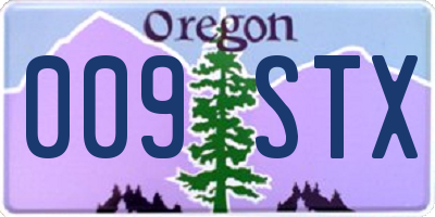 OR license plate 009STX