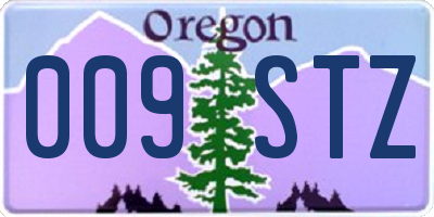 OR license plate 009STZ