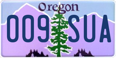 OR license plate 009SUA