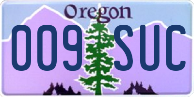 OR license plate 009SUC