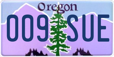OR license plate 009SUE