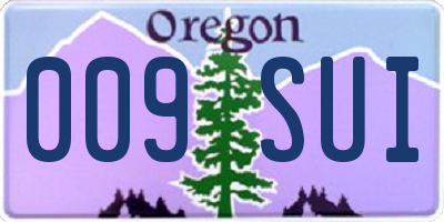 OR license plate 009SUI