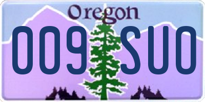 OR license plate 009SUO