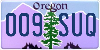 OR license plate 009SUQ