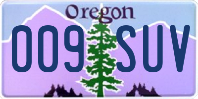 OR license plate 009SUV