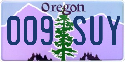 OR license plate 009SUY