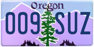 OR license plate 009SUZ