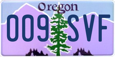 OR license plate 009SVF