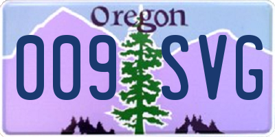 OR license plate 009SVG