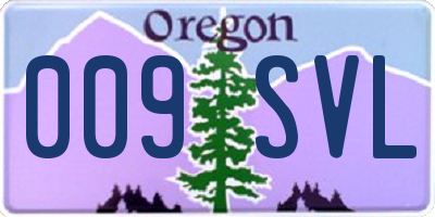 OR license plate 009SVL