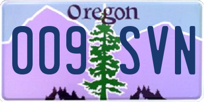 OR license plate 009SVN