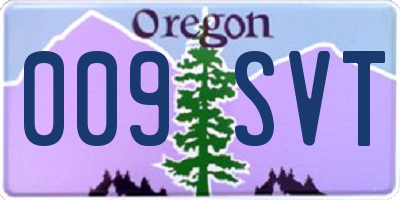 OR license plate 009SVT