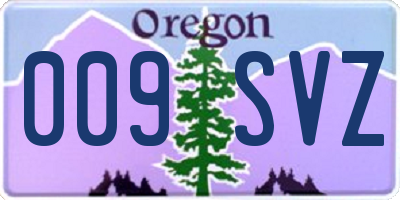 OR license plate 009SVZ