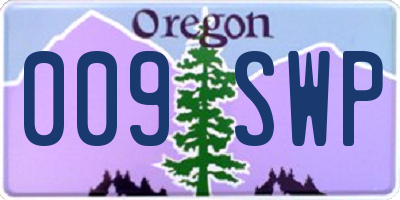 OR license plate 009SWP
