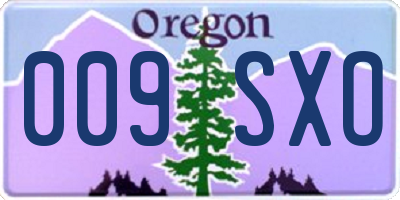 OR license plate 009SXO
