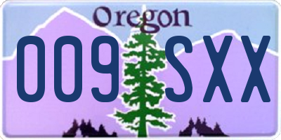 OR license plate 009SXX