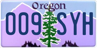 OR license plate 009SYH
