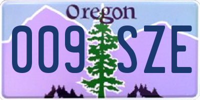 OR license plate 009SZE