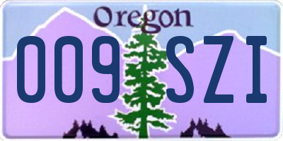 OR license plate 009SZI