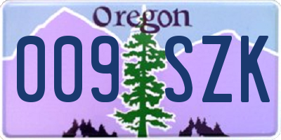 OR license plate 009SZK