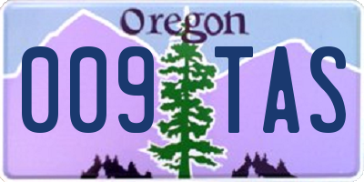 OR license plate 009TAS