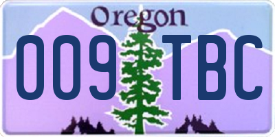 OR license plate 009TBC